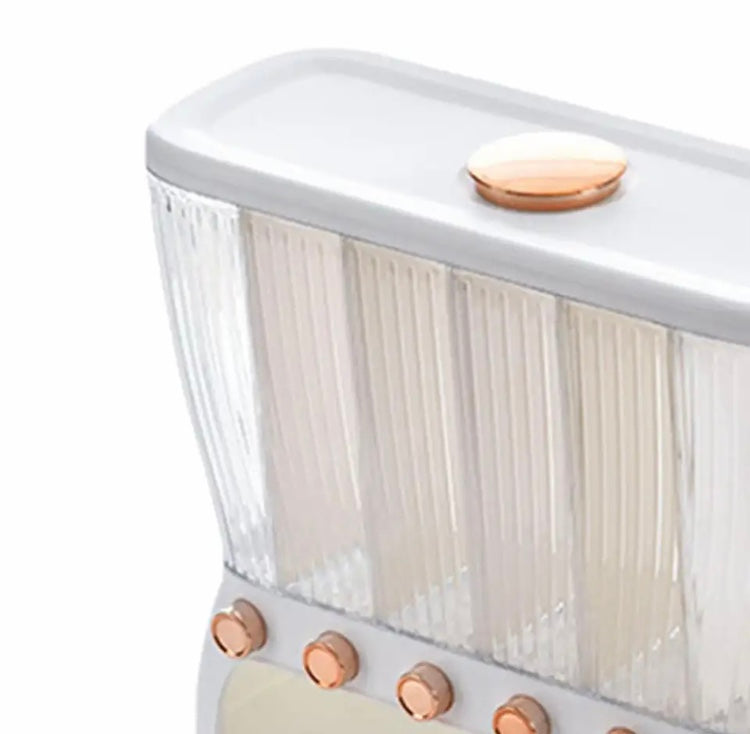 6 Compartment Cereal Dispenser Storage Organizer, Large Food Storage Container For Grains, Household Barley Nuts Corn Storage Box 6 Compartment Cereal Dispenser Storage Organizer, Large Food Storage Container For Grains, Household Barley Nuts Corn Storage Box